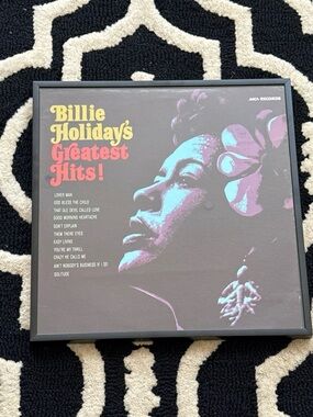 Vintage Billie Holiday's Greatest Hits! Framed Album Art & Record